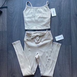 Year of Ours Bralette Tank and Football Legging Set, S, NEW!
